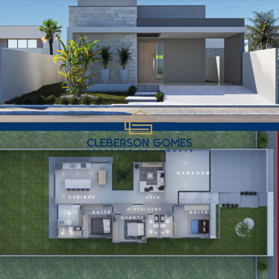 Casa, 3 quartos - Foto 1